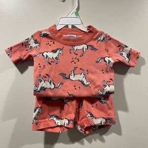 Hanna Pink unicorn shortjohns